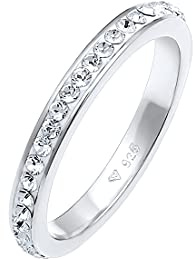 Elli Ringar dam bandring glittrande elegant med Swarovski®-kristaller i guldpläterad 925 sterlingsilver, 64, Facetslipad, Glas