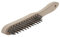 wolfcraft 2723000 Brosse à main 4 rangées/crin en Acier Ondulé