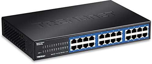 TRENDnet, TEG-S24DG, Switch desktop GREENnet Gigabit non gestito a 24 porte, switch di rete Ethernet, 24 porte RJ-45 Gigabit Ethernet 10-100-1000, nero