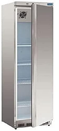 Polar Refrigeration C-Series 185W Upright Fridge 400 Litre, Stainless Steel, 2°C to 5°C, 1850(H) x 600(W) x 600(D)mm, Energy Rating C, 4 Shelves, Reversible Lockable Door, CD082