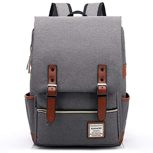HASAGEI Mochila Unisex de Lona Mochila del Ordenador Portátil Escolar Vuelta al Cole