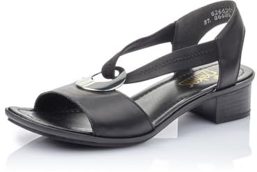 Rieker Damen Pantoletten 62662, Frauen Slipper,Sommerschuhe,sommerclogs,Schlupfschuhe,schluepfschuhe,Slides,Slip-ons,Mules,schwarz (01),40 EU / 6.5 UK