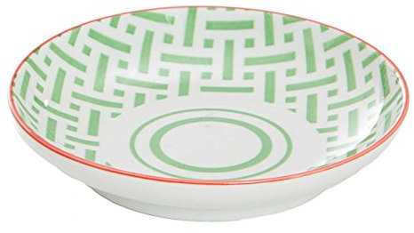 Ritzenhoff & Breker Makina Schale flach, Schälchen, Schüssel, Porzallen, Grün, Ø 10 cm, 038811