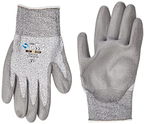 Ultimate Industrial PU300/09 PU300 Kutlass PU Coated Cut Resistant Work Gloves, 1 Pair, Size 9/Large, Grey