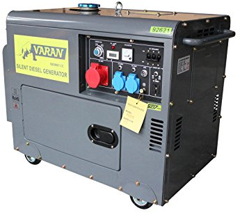 Varan Motors 92621-ATS Diesel Stromerzeuger 5.5 kVA, 1 x 400V, 2 x 230V + Elektrostarter ATS