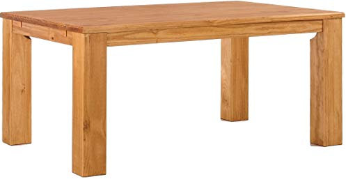 Esstisch Rio Classico 160x90 cm Honig Holz Pinie Massivholz Esszimmertisch Echtholz ausziehbar vorgerichtet für Ansteckplatten Brasilmöbel