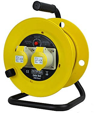 Faithfull FPPCR25ML Enrouleur de câble 25 mètres 16 A (110 volts)