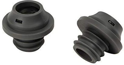Le Creuset Set de 2 tapones para bomba de vacío para vino, WA 138, Caucho, Conservación del vino, Negro, 59147011007168