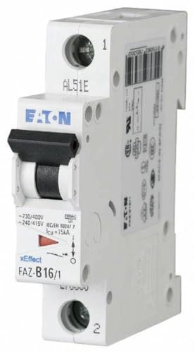 Eaton MCB Leitungsschutzschalter Typ C, 1-polig 1A 240V, Abschaltvermögen 10 kA xEffect DIN-Schienen-Montage
