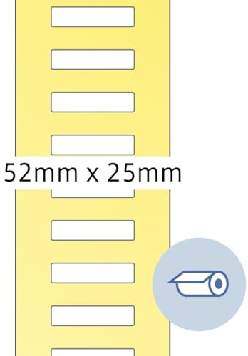HERMA 4247 Thermodrucker Etiketten, 5000 Stück, 52 x 25 mm, selbstklebend, Papier Thermotransfer Etiketten Aufkleber auf Rolle für Etikettierdrucker Beschriftungsgerät Label Maker Labeldrucker, weiß