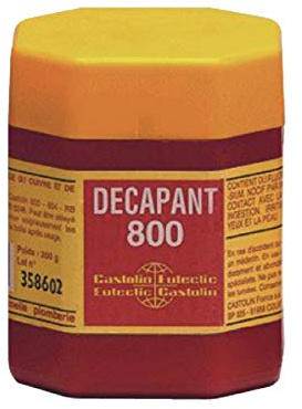 décapant 800 - pour brasure cupro-phospore poudre rose en pot de 200g - castolin 8000200p