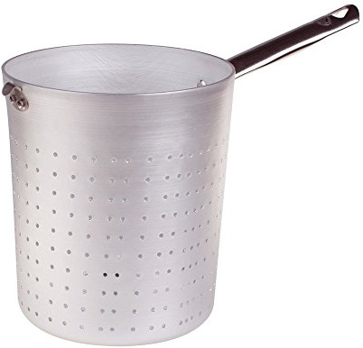 Pentole Agnelli Colapasta/Scaldapasta Cilindrico in Alluminio con Manico Tubolare, Argento, 22 cm