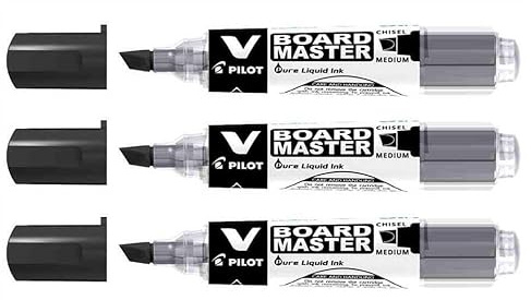 PILOT V BOARD Marker Whiteboard MASTER abgeschrägt, wiederaufladbar, Schwarz