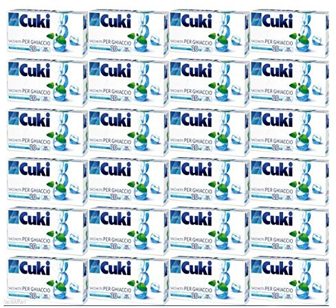 Lot de 24 sachets cubes glaçons pour congélateur