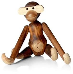 Kay Bojesen Apa små figurer 18,5 cm Apa Juldekoration, mörkt trä