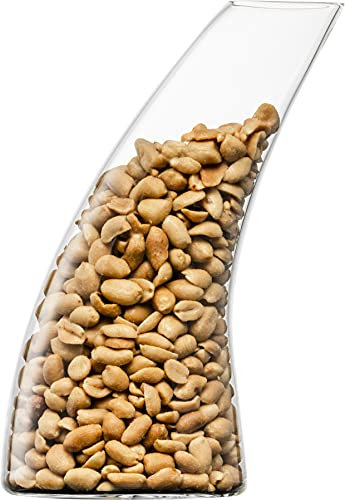 EISCH Nußspender Trattoria | aus Kristallglas, nicht nur für Nüsse auch für anderer Knabbereien| handgefertigt in der Eischmanufaktur | Höhe 19 cm in schöner Geschenkröhre