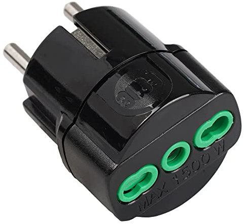 ADATTATORE SCHUKO 10/16A+T NERO 81091 FME [FME ]