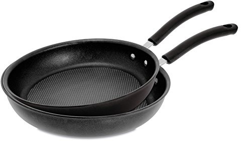 Lagostina 012079600002 Tempra PTFE Lot de 2 Poêles 24/28 cm Aluminium Noir 2 Unités