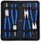 CCLIFE Pinces Circlips 310 mm - Lot de 4 Pinces à Circlips Intérieurs et Extérieurs Droites et Courbées Avec sac de Rangement