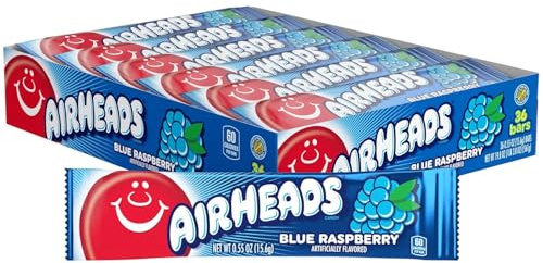 Air Heads Blue Raspberry 15.6g (36 Bars )