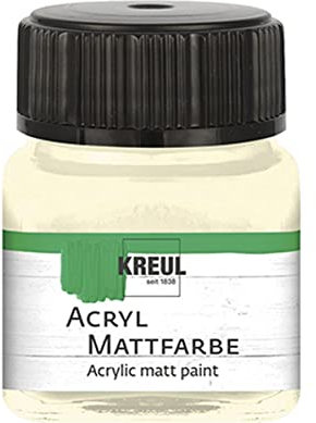 Kreul 75257-Peinture Acrylique Mate, Ivoire en Pot, Peinture à Base d'eau, couvrante et crémeuse, séchage Rapide, Convient à de Nombreux Supports différents, Ivory, 20 ml (Lot de 1)