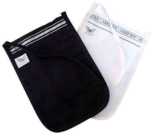 Keses Duschhandschuh, Schwarz/Weiß, 2 Stück