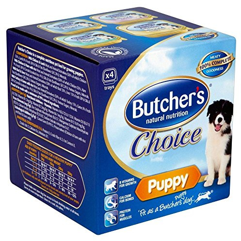 Fleischerei Natural Nutrition Wahl Variety Puppy Selection - Foil Tray (4x150g) - Packung mit 2
