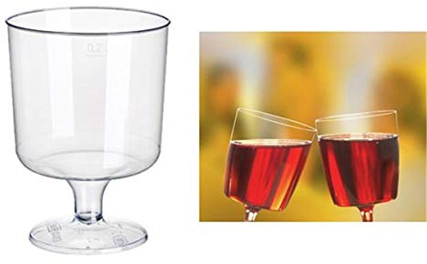 Copas de vino tinto PS 0,2 L Ø 7,2 cm · 10 cm transparente una sola pieza 10 unidades