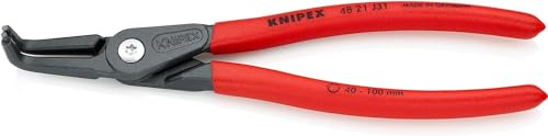 KNIPEX Präzisions-Sicherungsringzange für Innenringe, 48 21 J31 SB | auf SB-Karte, Ring-Ø 40-100 mm, Spitzen-Ø 2,3 mm, gewinkelt 90°, Sprengringzange, Seegeringzange