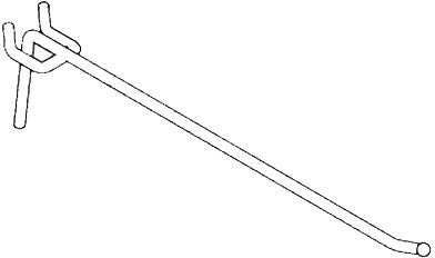 Tegometall 13-6586-37 Lochwandhaken Einfachhaken, 16 cm, 50 Stück