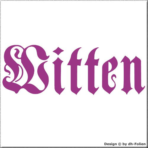 cartattoo4you AK-01667 | Witten - Fraktur altdeutsche Schrift | K-Serie | 17 x 5 cm| Farbe Hellviolett glänzend|in 23 Farben erhältlich Heckscheibe Auto Aufkleber Car Sticker Tuning Spruch Fun