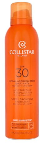 Collistar Spray Abbronzante Idratante Protezione SPF 30, Spray Corpo ultra fresco facile da applicare, Azione idratante, Con vitamina E e oli di Jojoba, Adatto a tutti gli incarnati, 200 ml