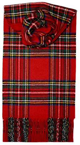 Borstad lammull lång tartan halsduk - premiumkvalitet. Finns i urval av tartaner