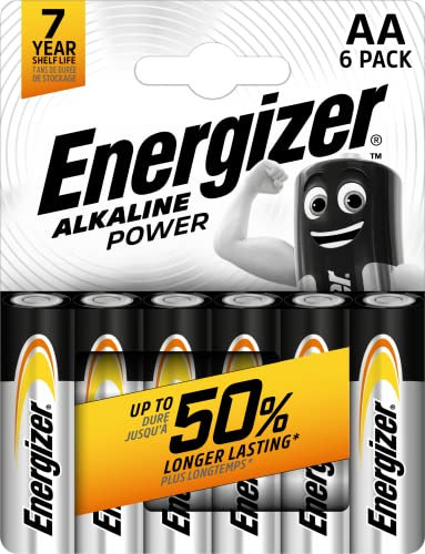E300132800 Energizer-Pile Alcaline-AA LR6 Blister de 6 Pièces