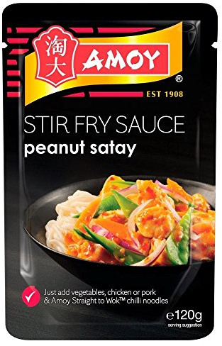 Amoy Directamente Al Wok Satay De Maní Salsa De Salteados (120g) (Paquete de 6)