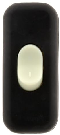 Zenitech - Interruttore Unipolare Luminescente 2A - Compatibile con Scatole Standard - Dimensioni 6x2x2 cm - Nero