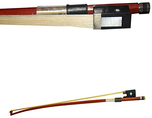 Zest Student Quality 4/4 or 3/4 Full Mounted Round Brazilwood Student Violin Bow (4/4 Full Size)