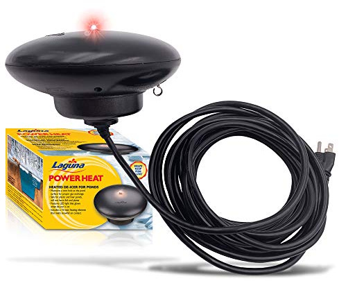 Laguna PowerHeat 315-Watt Floating Pond Heater for Outdoor Ponds with Fish – Thermostat-Controlled De-Icer with LED Indicator, Safe for Plastic & Liner Ponds, 22 ft Cord