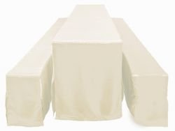 Mc-Stoff Biertischgarnitur Husse Bierbankhusse 3er Set 70 cm Creme