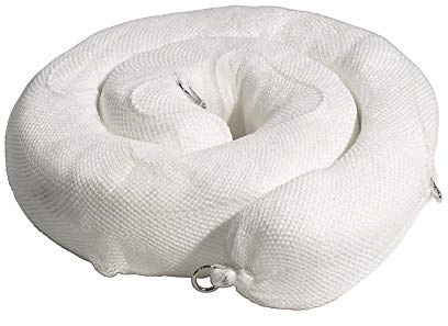SpillTech Oil-Only Contractor Grade Absorbent Sock/Net Boom, Polypropylene, 10’ x 8” (L x Dia.), Bright White, Pack of 4 (WB810SN)