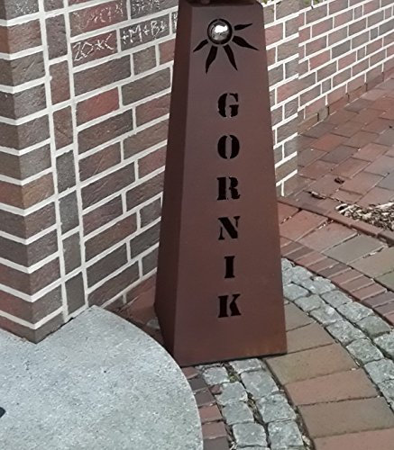 Rost Säule RS106 Ihr eigner Name konisch Blumensäule Garten Deko Rostsäule Säulen