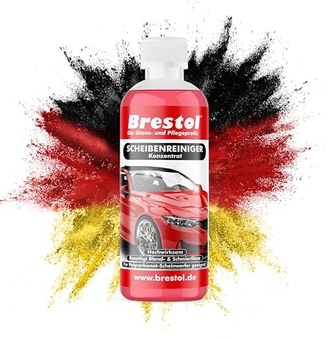 Brestol® Scheibenreiniger-Konzentrat für Autos 300 ml - Für klare Sicht ohne Schlieren – Ergiebiger Reiniger mit starker Reinigungskraft – Ergibt über 60 Liter gebrauchsfertigen Scheibenreiniger