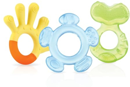 Nuby 3 Step Soothing Teether 3 Piece Set- Assorted Color