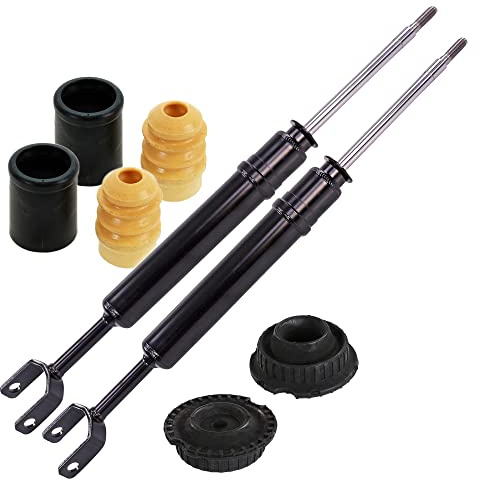 BESTPRICE 2x Gasdruck Stoßdämpfer Vorne Federbein Zweirohr inkl. Domlager & Staubschutzsatz, Kompatibel mit A udi A4 B5 (8D2), A4 B5 Avant (8D5)
