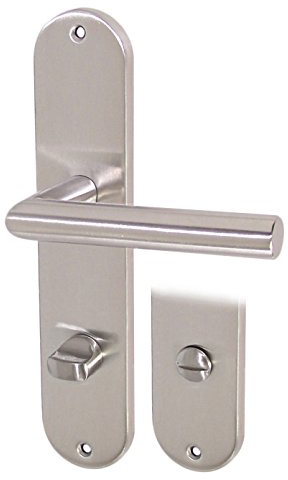 Edelstahl Türbeschlag TA-1206 Langschild WC Renovierung Türdrücker