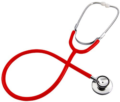 TRIXES Estetoscopio rojo para disfraces Doctor Accesorio de vestuario y accesorio educativo con diafragma y características de campana