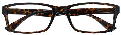 OPULIZE PEP Reading Glasses for Women Men, Large Rectangular Designer Frame with Spring Hinges, Scratch Resistant, Brown +1 (Pack of 1)