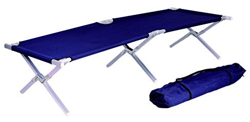 Explorer Unisex – Erwachsene Felsbett Stahl blau Feldbett, 190 x 62 x 42 cm