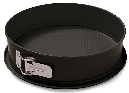 Guardini, Tortiera apribile 1 fondo Ø 28 cm, Fondo Salvagoccia, Acciaio con rivestimento antiaderente, Nero, Made in Italy, Linea Gardenia