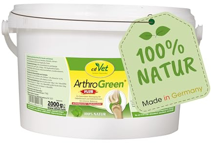 cdVet ArthroGreen Plus 2kg - natürliche und effektive Nahrungsergänzung zur Unterstützung der Gelenke für Hund und für Katze durch Vitamine und Mineralien